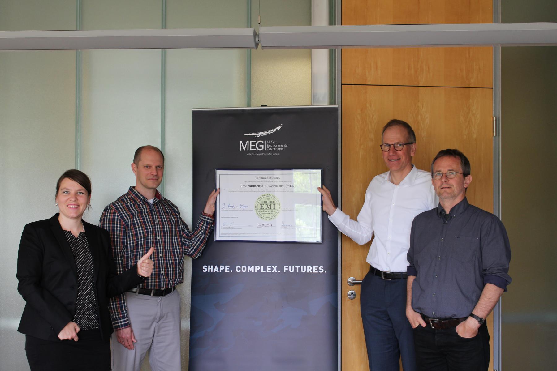 The M.Sc. -programme "Environmental Governance" receive EMI certification 